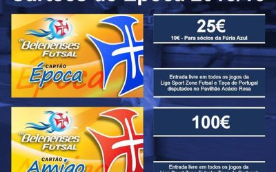 Futsal: Cartões de Época 2015/16