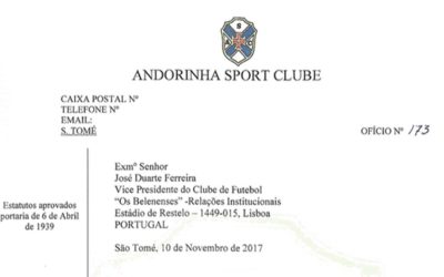 Restabelecidas as relações regulares com o Andorinha SC de São Tomé