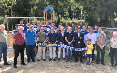 Equipa de futebol e Direcção do Belenenses em visita à UD Vilamaiorense