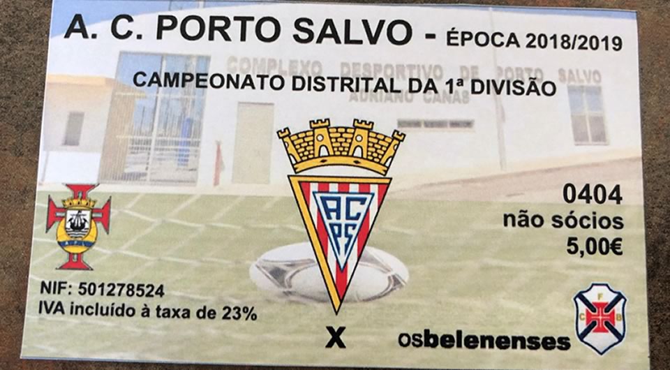 Futebol | Bilhetes AC Porto Salvo Futebol | Bilhetes AC Porto Salvo