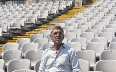 Ex-futebolista Fernando Pio na véspera de um jogo com História